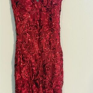 Windsor Red Sequin Mini Dress